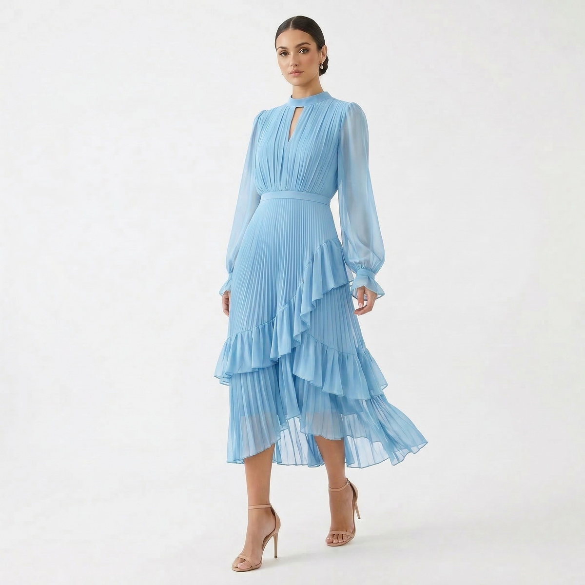 Adela | Vestido Midi Plisado