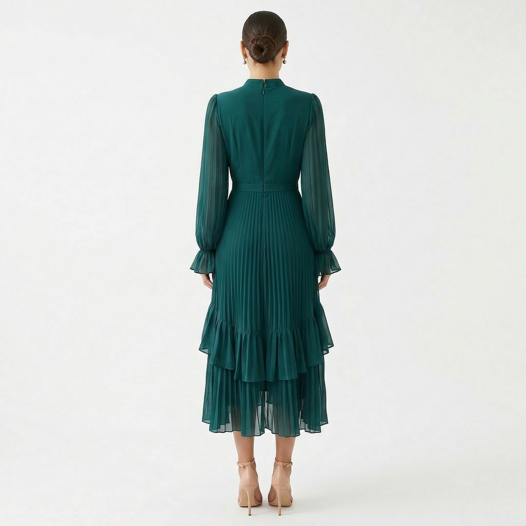 Adela | Vestido Midi Plisado
