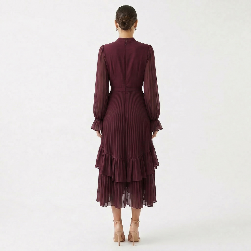 Adela | Vestido Midi Plisado