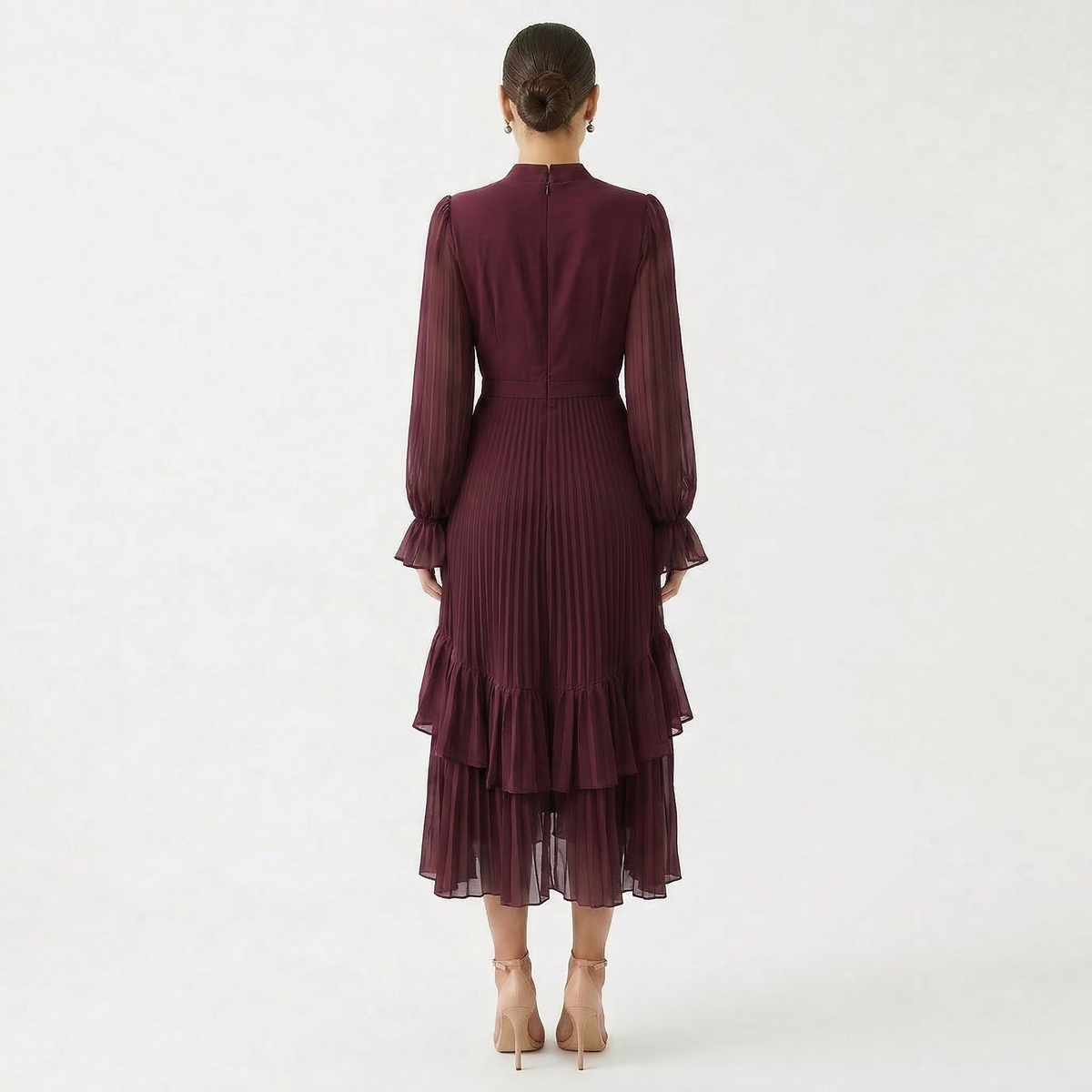 Adela | Vestido Midi Plisado