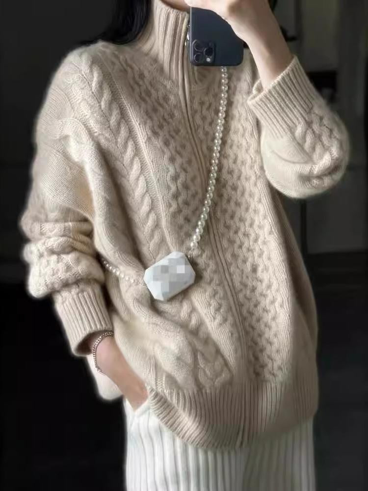Eva | Jersey de Punto con Cremallera Oversize