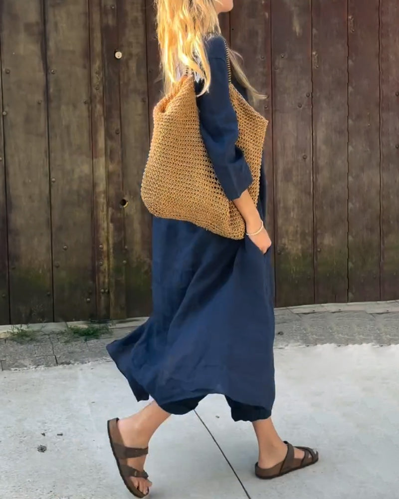 Ximena | Conjunto de Lino Pantalón y Blusa