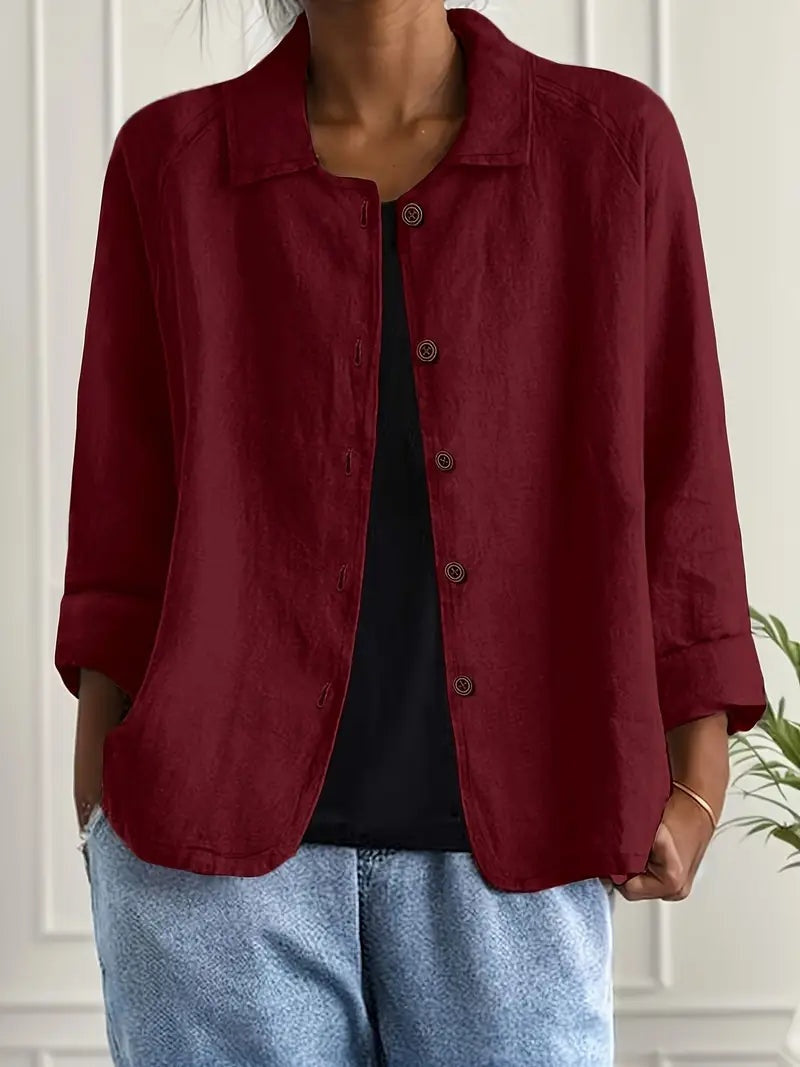 Claudia | Chaqueta de Lino con Botones