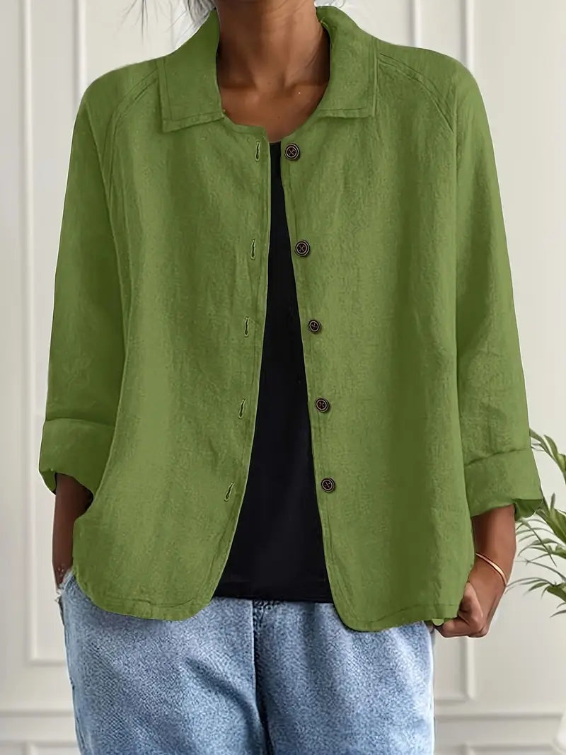 Claudia | Chaqueta de Lino con Botones