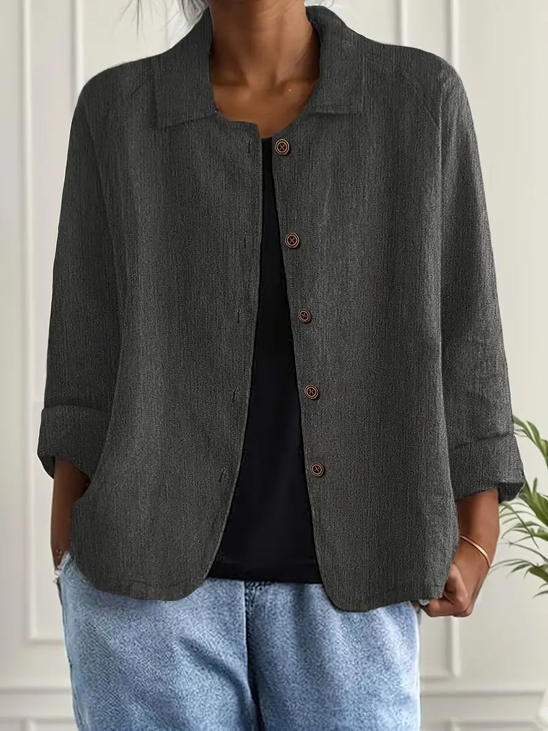 Claudia | Chaqueta de Lino con Botones