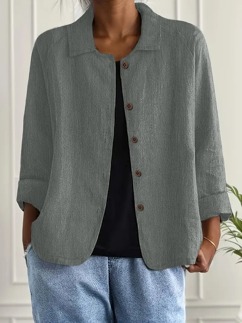Claudia | Chaqueta de Lino con Botones