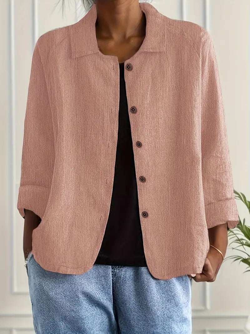 Claudia | Chaqueta de Lino con Botones
