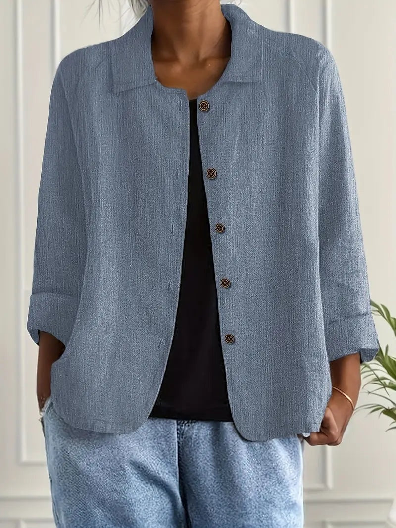 Claudia | Chaqueta de Lino con Botones
