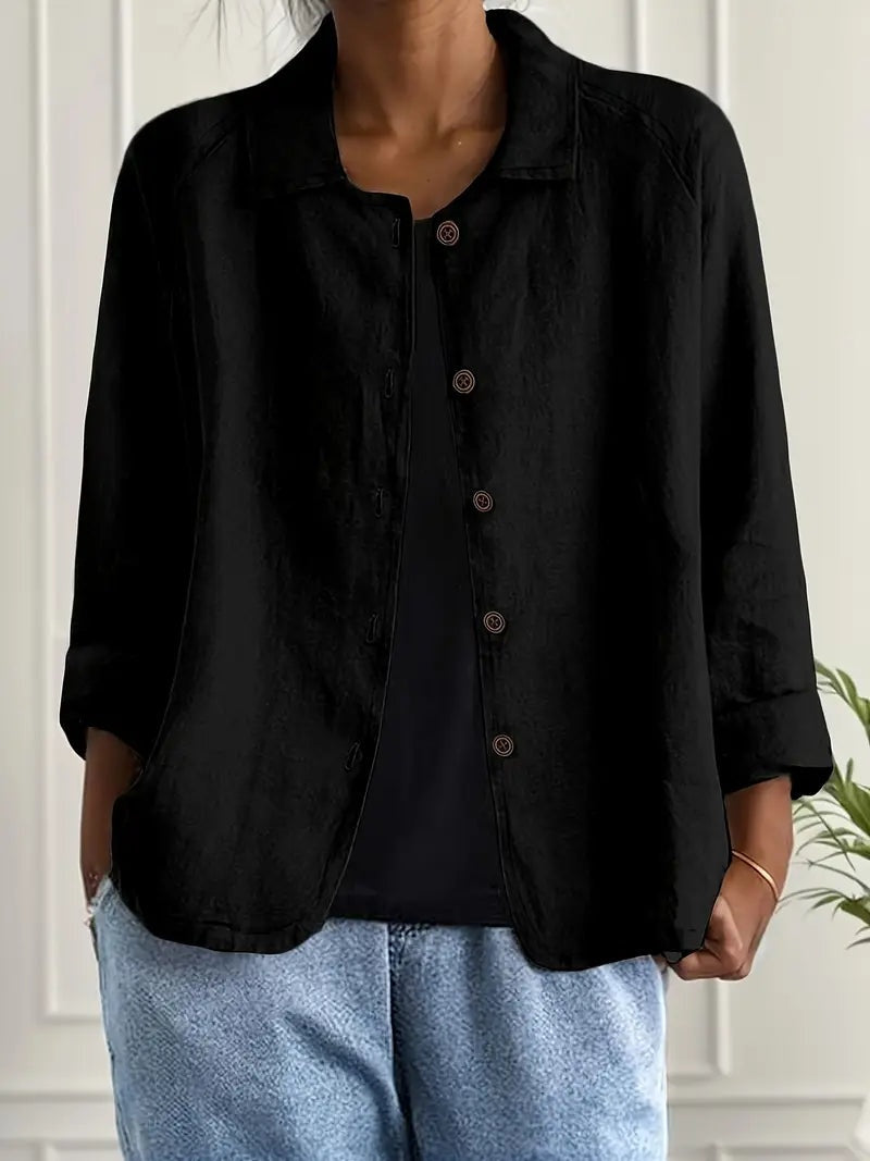 Claudia | Chaqueta de Lino con Botones