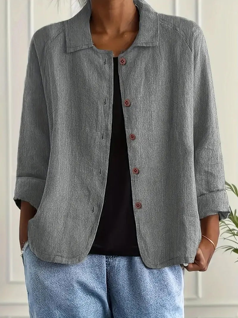 Claudia | Chaqueta de Lino con Botones