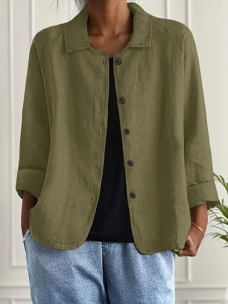 Claudia | Chaqueta de Lino con Botones