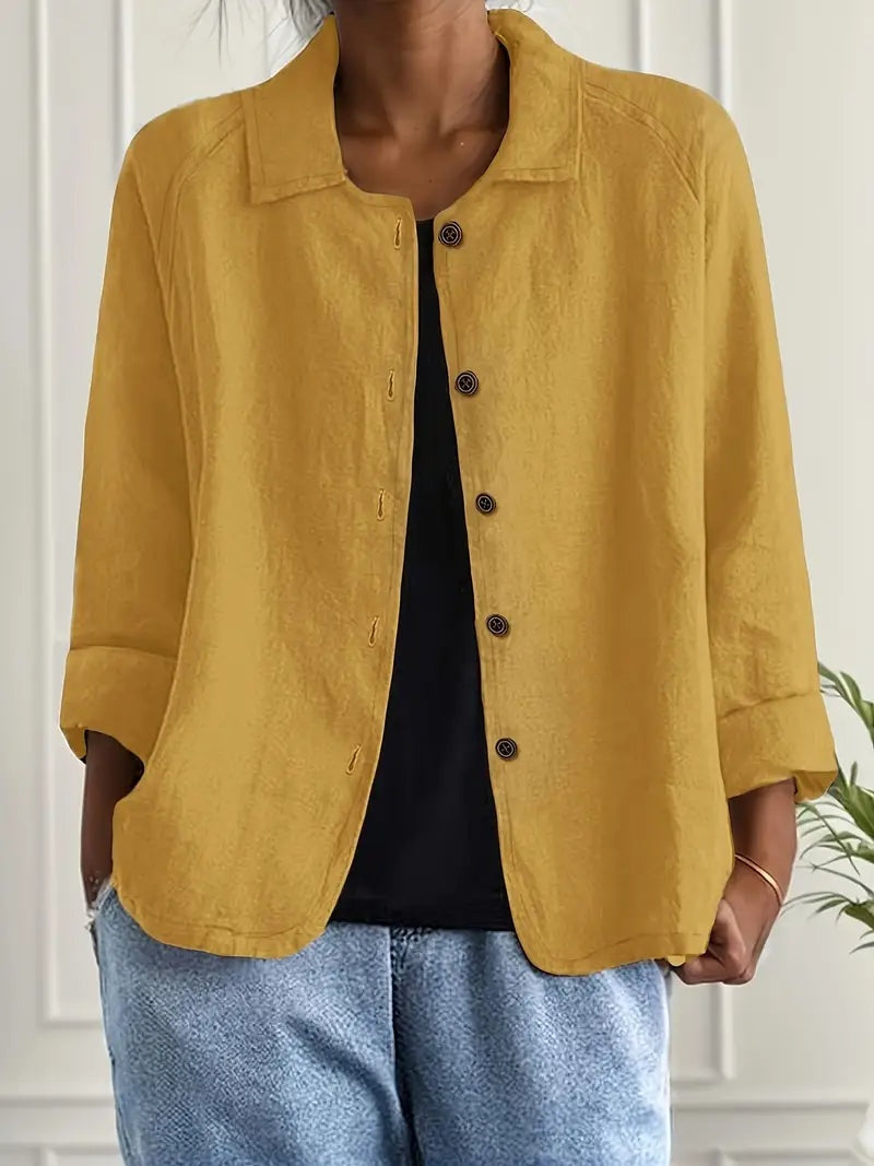 Claudia | Chaqueta de Lino con Botones