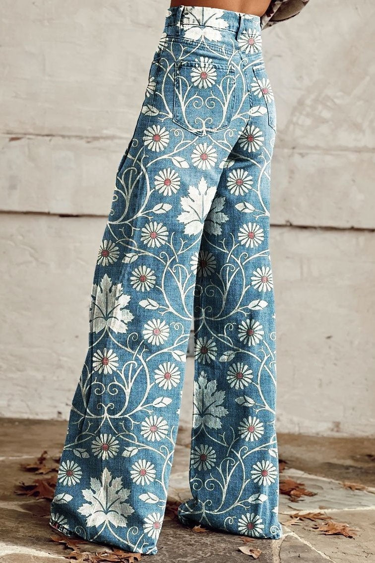 Ofelia | Pantalón Acampanado Floral